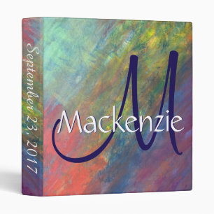 Resilient ROYGBIV Abstract Rainbow Modern Wedding Binder