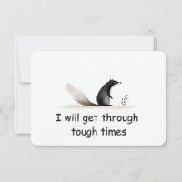 Resilient Skunk Woodland Animal Affirmation Card