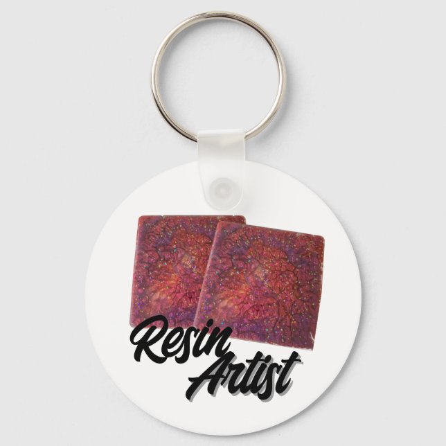 Resin Artist Sparkle Crafter  Keychain (Front)