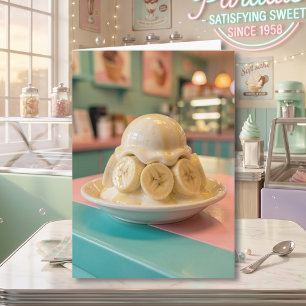 Resin Banana Sundae Granddaughter's Birthday   Card