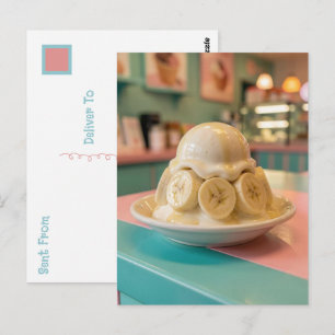 Resin Banana Sundae   Keeping in Touch Postcard