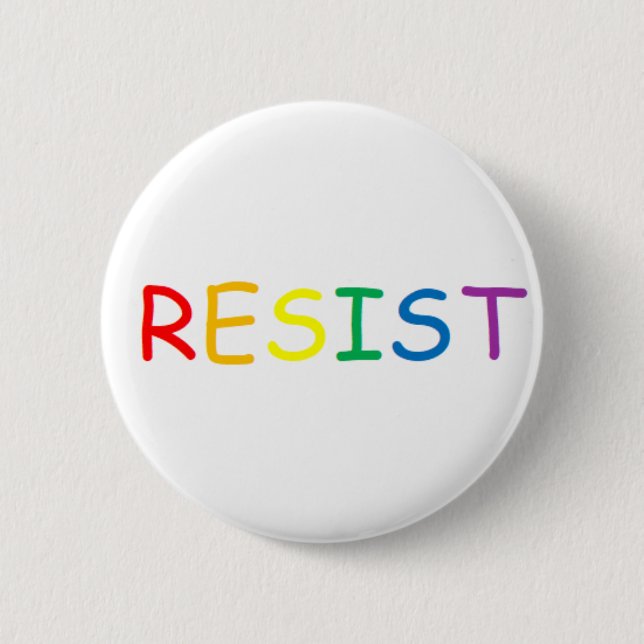 Resist 2 Inch Round Button (Front)