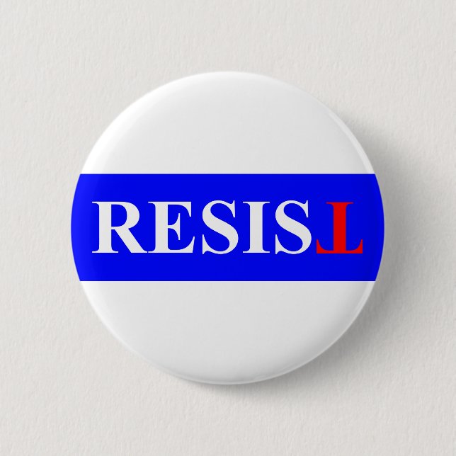 Resist 2 Inch Round Button (Front)