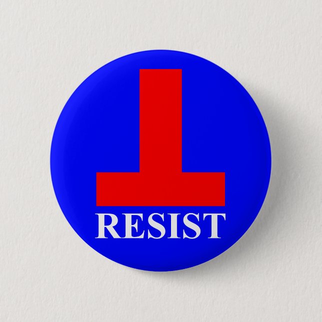 Resist 2 Inch Round Button (Front)