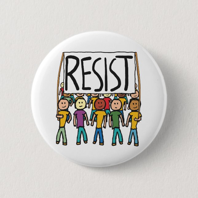 Resist 2 Inch Round Button (Front)