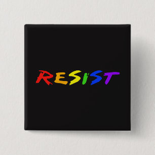 Resist! 2 Inch Square Button