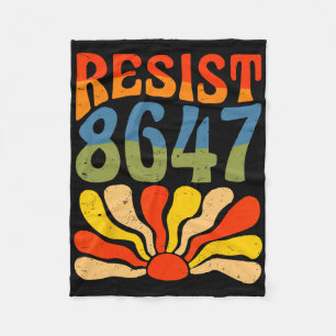 Resist 8647 Flower Anti-trump Human Rights Politic Fleece Blanket