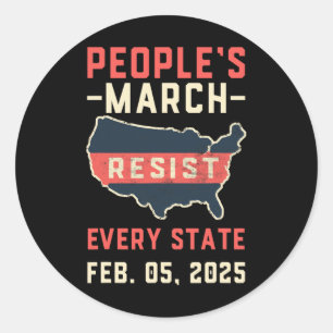 Resist Across America Stop Trump  Classic Round Sticker