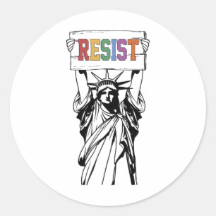Resist Anti-trump Political Protest Classic Round Sticker