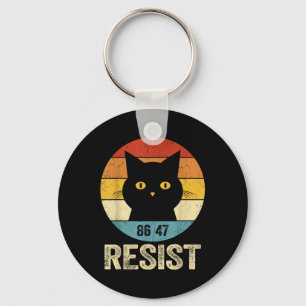 Resist Anti Trump Tee Retro Resist Anti Trump Cat Keychain
