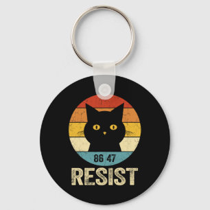 Resist Anti Trump Tee Retro Resist Anti Trump Cat Keychain