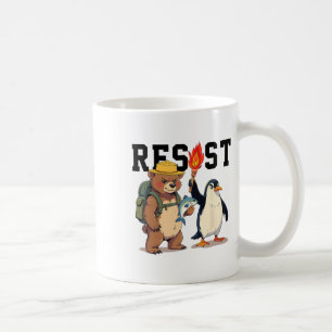 Resist Bear And Penguins Anti Trump  Coffee Mug