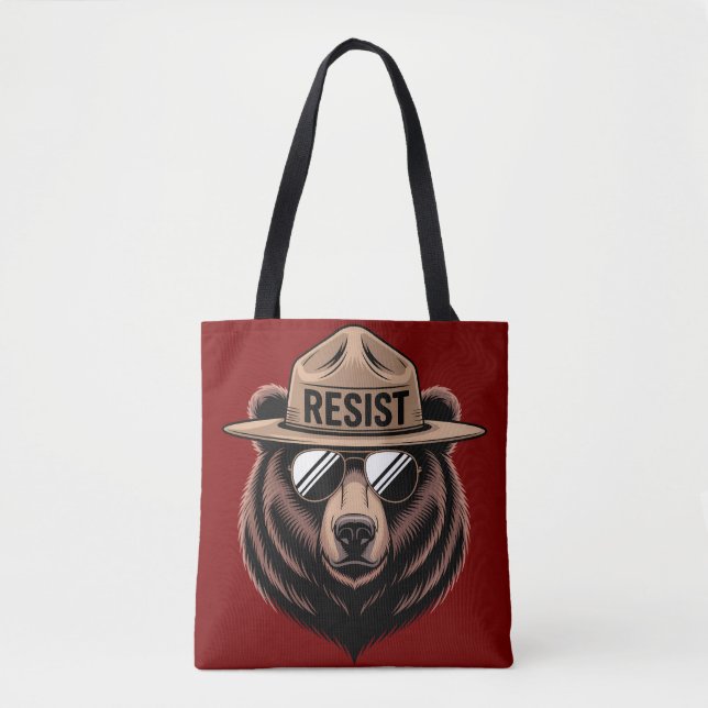 Resist Bear Ranger Tote Bag (Front)