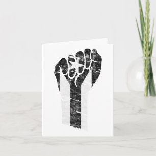 Resist Black Puerto Rico Flag Resiste Fist Puño  Card