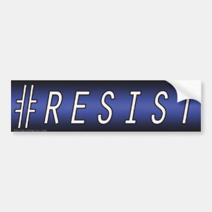 Resist # - Blue Bumper Sticker