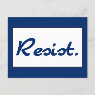 Resist Blue Resistance Postcard