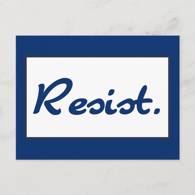 Resist Blue Resistance Postcard (Front)