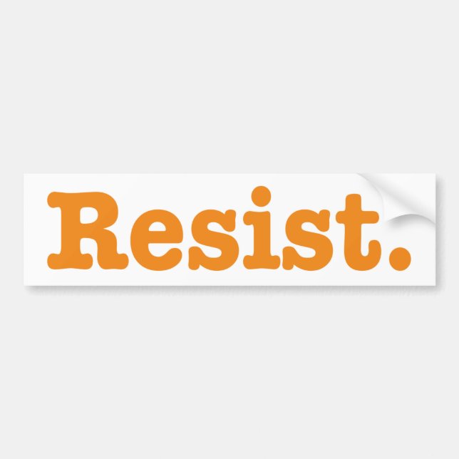Resist. Bumper Sticker (Front)