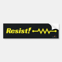 Resist! bumper sticker (yellow)
