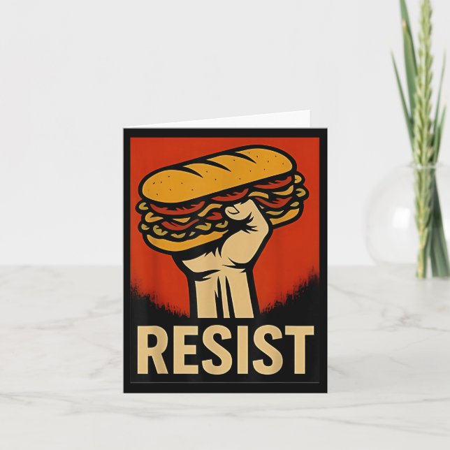 Resist Dc Sandwich Thrower  Card (Front)