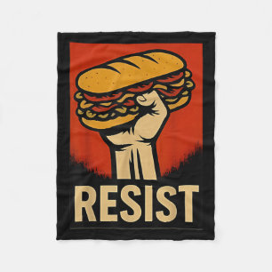 Resist Dc Sandwich Thrower Fleece Blanket