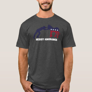Resist Democrat Ignorance Fun Political Design T-Shirt