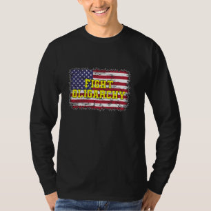 Resist Dictatorship Fight Oligarchy USA Political T-Shirt