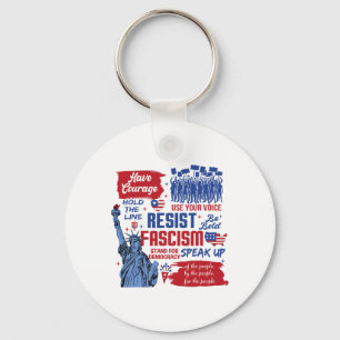 Resist Fascism 2 Keychain