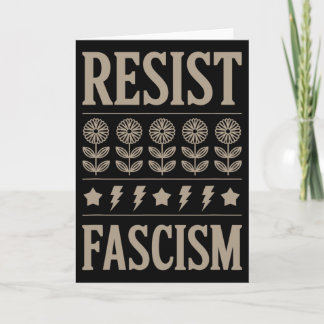 Resist Fascism Protest Trump Anti Trump 10  Card