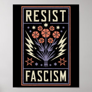 Resist Fascism Protest Trump Anti Trump 2  Poster