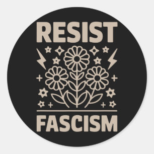 Resist Fascism Protest Trump Anti Trump 3 Classic Round Sticker
