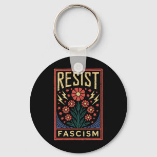 Resist Fascism Protest Trump Anti Trump _4  Keychain