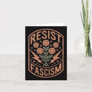 Resist Fascism Protest Trump Anti Trump 9  Card