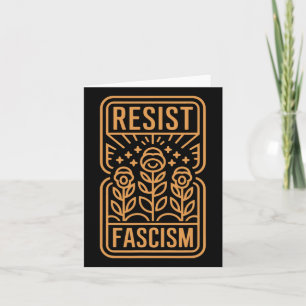 Resist Fascism Protest Trump Anti Trump Card