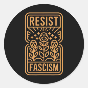 Resist Fascism Protest Trump Anti Trump Classic Round Sticker