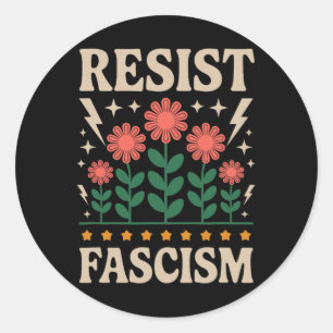 Resist Fascism Protest Trump Anti Trump Classic Round Sticker