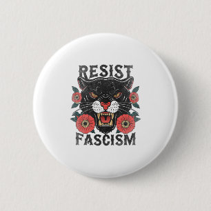 Resist Fascism Tiger Anti-trump Social Justice Fem 2 Inch Round Button