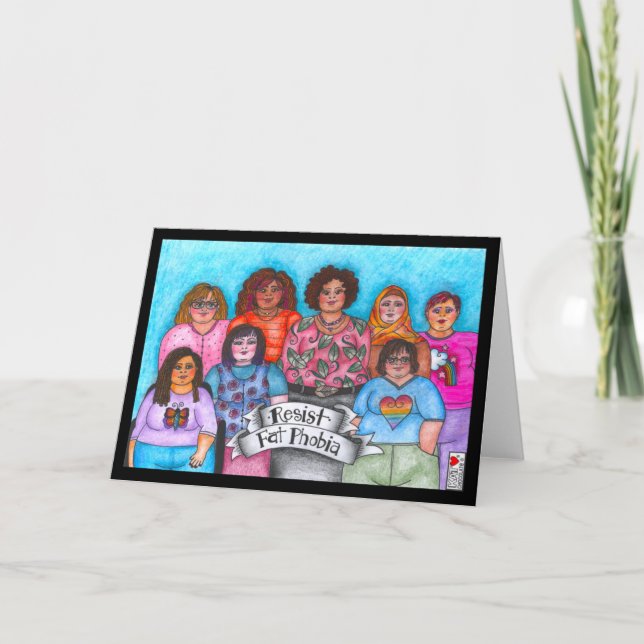 Resist Fat Phobia Card (Front)