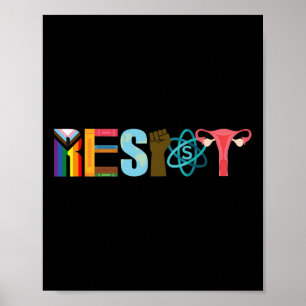Resist Feminist Pride Science Equality Activism  Poster