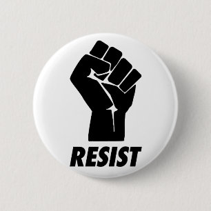 resist fist 2 inch round button