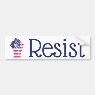 Resist Fist American Flag Democrat Anti Trump Bumper Sticker