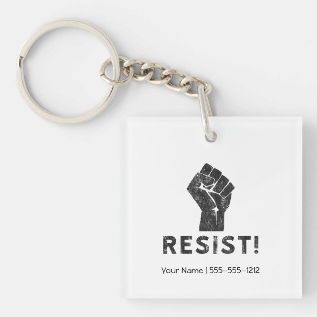 Resist Fist Keychain (Front)