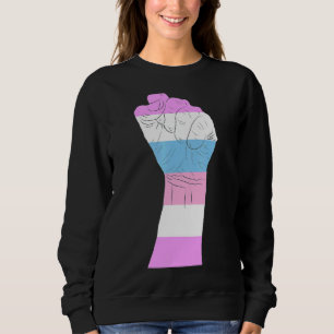 Resist Fist Transgender Flag Trans Lgbt Pride Sweatshirt