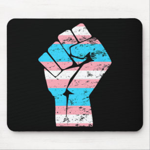 Resist Fist Transgender Flag Trans Pride  Mouse Pad