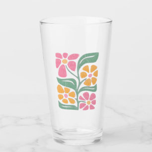 RESIST Floral Anti Trump Political Protest  Glass