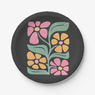 RESIST Floral Anti Trump Political Protest Paper Plate