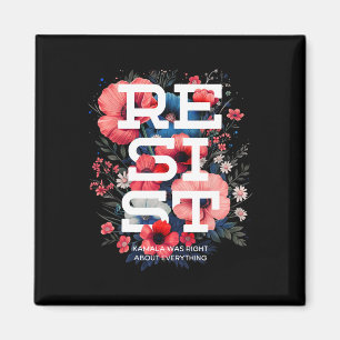 Resist Floral Boho  Magnet
