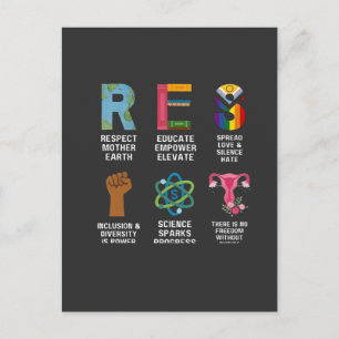 Resist Floral LGBTQ Rights Trans Equality  Announcement Postcard