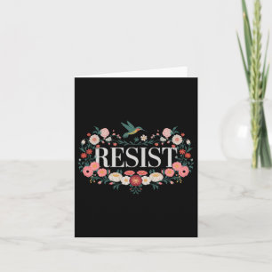 Resist Floral Protest Trump Anti Trump 2 Card