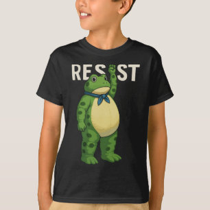 Resist Frog Portland , Colourful Tree Frog Cute Re T-Shirt